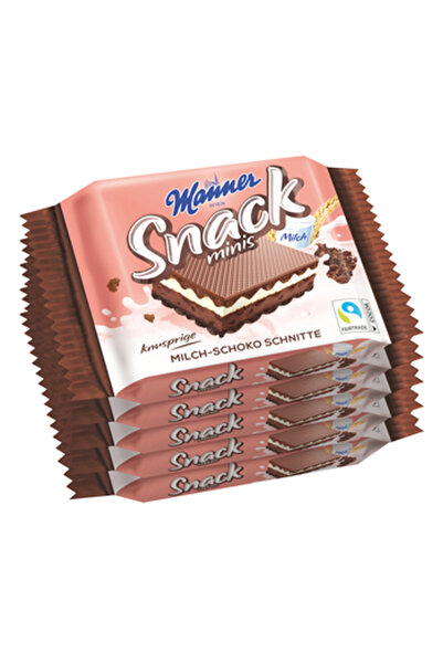 Manner Napolitane cu crema de cacao, set 5x25g, 125g