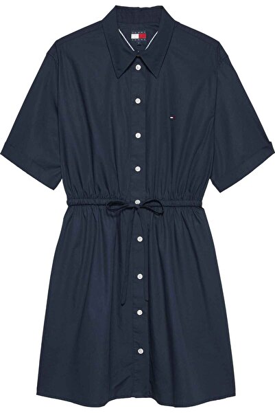 Tommy Hilfiger Women's Brand Logo Navy Blue Dress Suitable for Daily Use