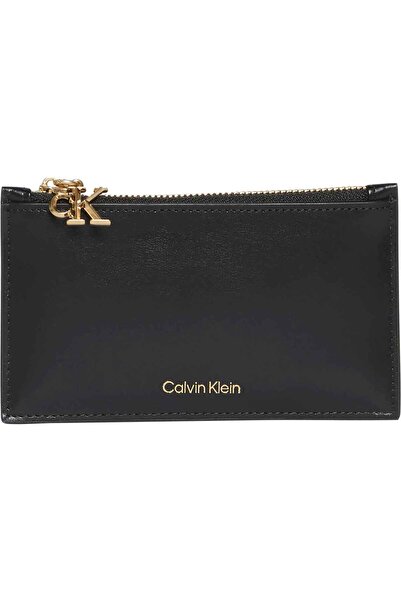 Calvin Klein Dámský černý držák na karty CK na zip