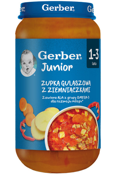 GERBER Supa gulas cu cartofi Gerber, 250g, 50% legume, fara alergeni