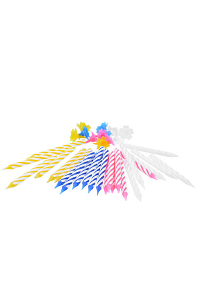 Generic Brand Set 24 lumanari colorate pentru tort, roz, albastru, alb, galbe...