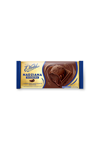 wedel Ciocolata amaruie cu umplutura de ciocolata, Wedel, 100g
