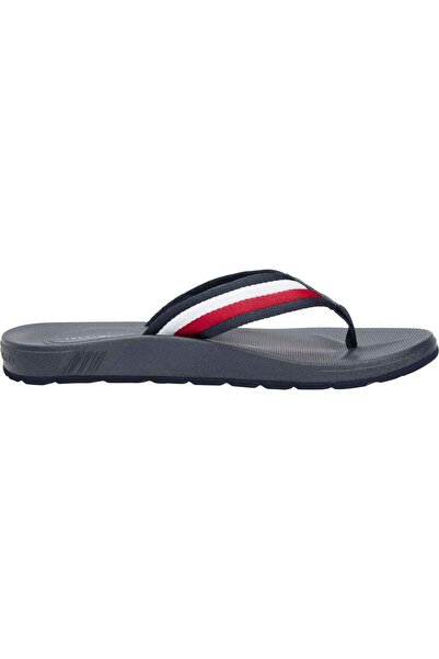 Tommy Hilfiger Men's Brand Logo Blue Slippers Suitable for Daily Use