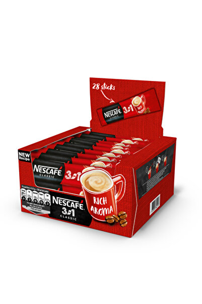 Nescafe Cafe 3in1 Classic, bautura instant, 28 plicuri x 16,5g, cu lapte, zahar
