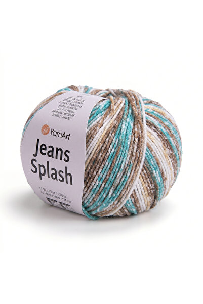 Yarnart JEANS SPLASH - Fir tricotat manual, cu efect marmorat - 951