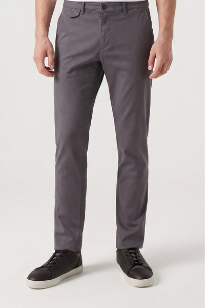 Twn Slim Fit Antrasit Armürlü Chino Pantolon