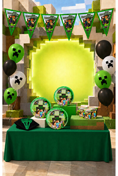 MINECRAFT Birthday Set for 16 People