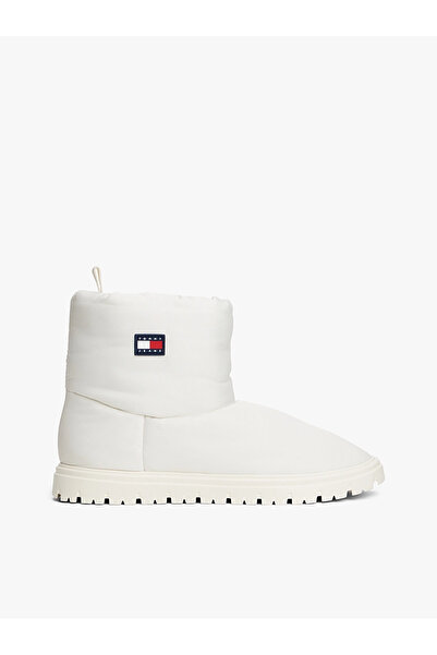 Tommy Hilfiger Kadın Kalın Tabanlı Bağcıklı Su Geçirmez Kışlık Beyaz Bot & Bo...