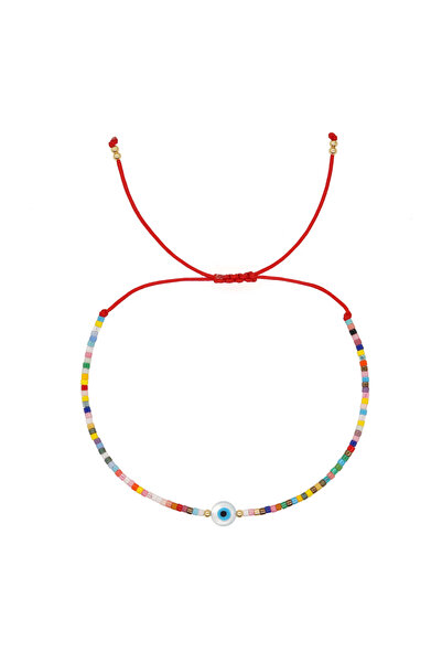 Choice MI-B23032302A Go2boho سوار صداقة أحمر من ميوكي بألوان قوس قزح المختلطة...