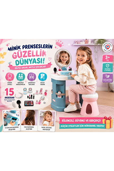 Cici Oyuncak MakeUp Güzellik Merkezi Kuaför Kız Çocuk Oyun Seti
