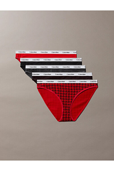 Calvin Klein Women's Brand Logo Elastic Band Red Panties Suitable for Daily Use