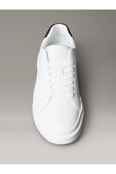 Calvin Klein Kadın Marka Logolu Kalın Tabanlı Elastık Bağcıklı Günlük Kullanıma Uygun Beyaz Sneaker