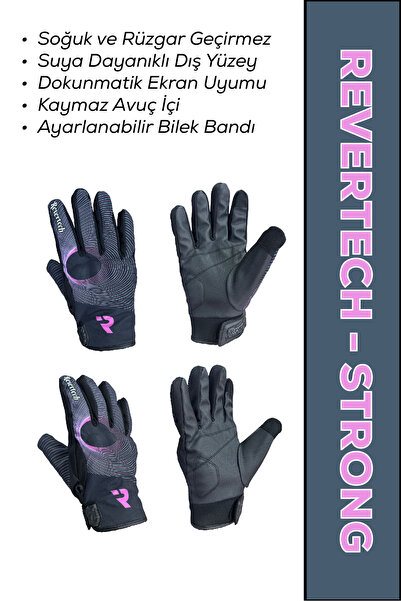 MOTOKIT Revertech Strong Pink Circle / Water and Windproof Winter Motorcycle ...