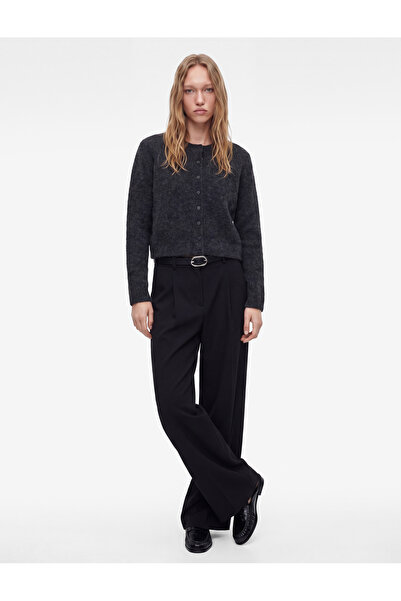 Koton Long Sleeve Crew Neck Buttoned Knitwear Cardigan