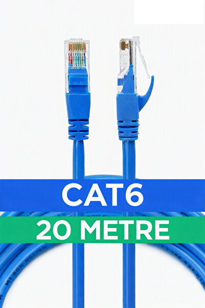 MAXGO 2030 20m Mt Metre Cat6 Internet Kablosu Ethernet Fabrikasyon Rj45