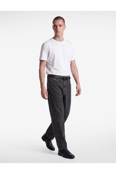 Koton Normal Waist Pocketed Cotton Loose Super Baggy Jean Trousers