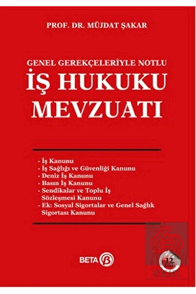 Beta Yayınevi Genel Gerekçeleriyle Notlu Iş Hukuku Mevzuatı