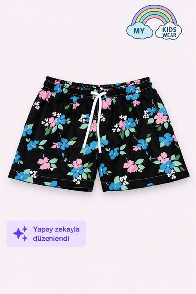 My Kids Wear Erkek Çocuk Desenli Deniz Şortu 3-16 Yaş 12410