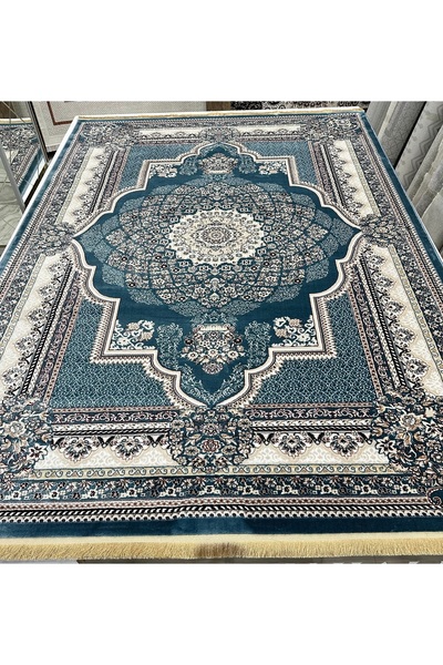 SEMERKANT Etnik Desen Mavi Halı Argın Halı