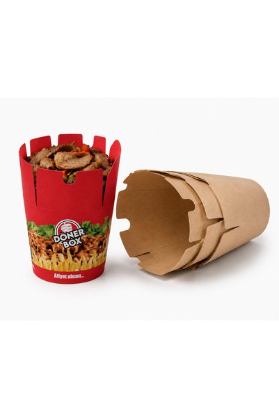 antpap ambalaj 26 Oz Döner Box 500 Adet – Kâğıt Döner Kebabı Kutusu