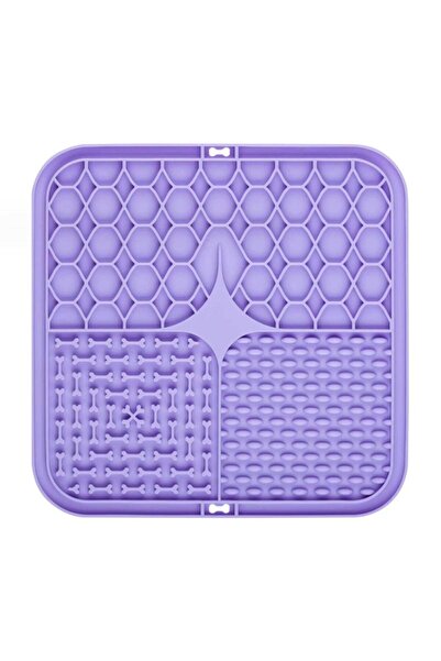 Choice9 Pruple Pet Lick Silicone Mat Pet Slow Food Plate Dog Bathing Distract...