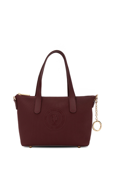 U.S. Polo Assn. حقيبة كتف نسائية باللون الأحمر الداكن Us26678