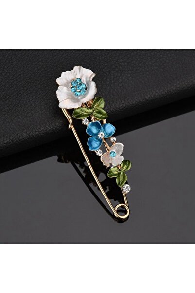 Choice BC18Y0239-1 Elegant Flower Brooch Pins For Women Rhinestone Plant Enam...