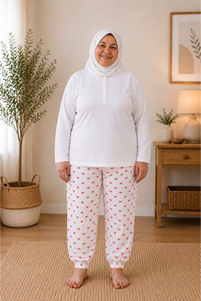 CNG MODA Pantaloni de pijama de vară pentru mamă, mărime mare, cu picior elastic