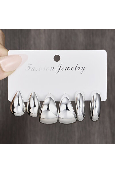 Choice AYA5789202 Elegant Water Drop C-shaped Hoop Earrings Set For Women Irr...