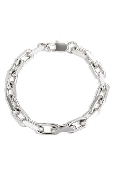 Choice Silver Bracelet Thick Flat Cuban Link Chain Stainless Steel Necklace B...