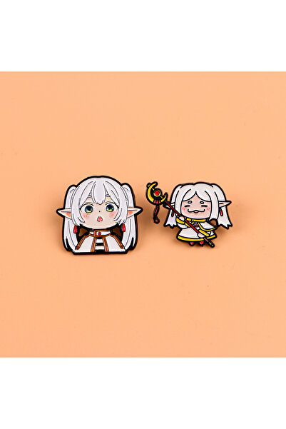 Choice 2pcs 2pcs Cartoon Girl Enamel Pin Set Cute Elf Brooches For Women Funn...
