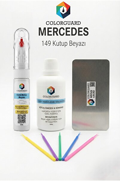 COLORGUARD Mercedes-Benz 149 Kutup Beyazı Rötuş Boyası İğneli Fırçalı, Solüsy...