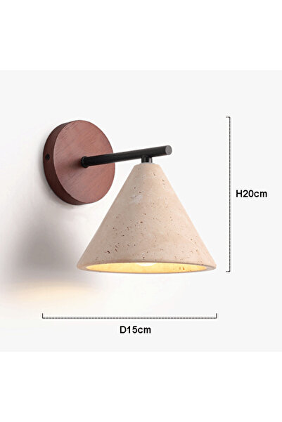 Choice Warm White (2700-3500K) D15xH20 cm Natural Stone Room Decor Wall Lamp ...