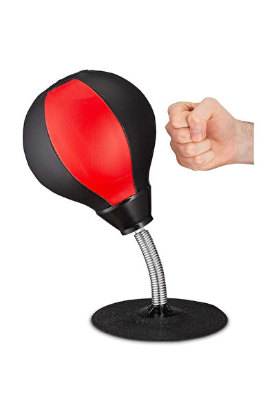 Coverzone Masaüstü Boks Topu ve Mini Boks Torbası, Vantuzlu Tabanlı Yaylı Ref...