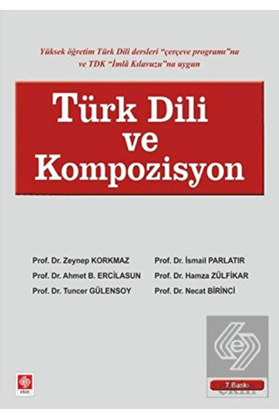 Ekin Yayınevi Türk Dili Ve Kompozisyon Zeynep Korkmaz /
