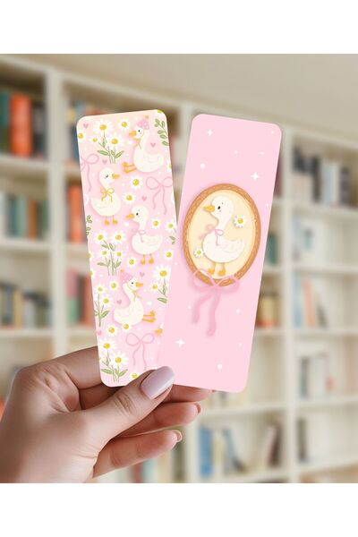 Flurina Studio Çift Taraflı Kitap Ayracı No:016 - Sweet Goose