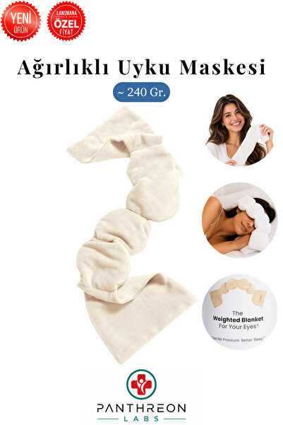 Panthreon Weighted Sleep Mask |   Relaxing Print on the Eyelid |   Supporting...