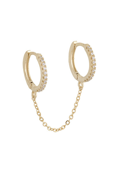 Choice E579 Huitan One PCS Hot Sale Two Hole Piercing Earrings for Women Bril...