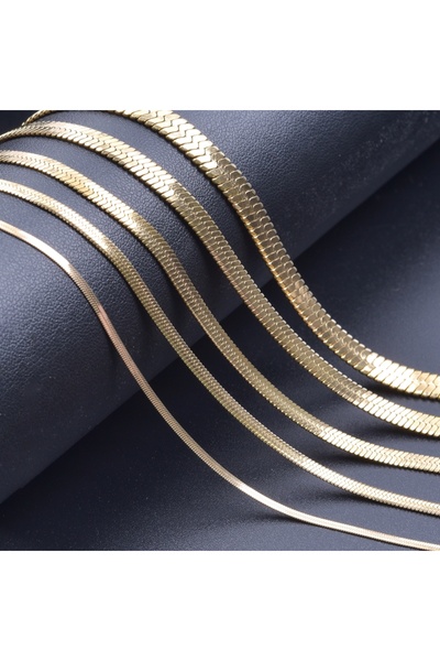 Choice3 2mm 60cm Stainless Steel Chain Necklace Width 2/3/4/5/6mm Flat Blade ...