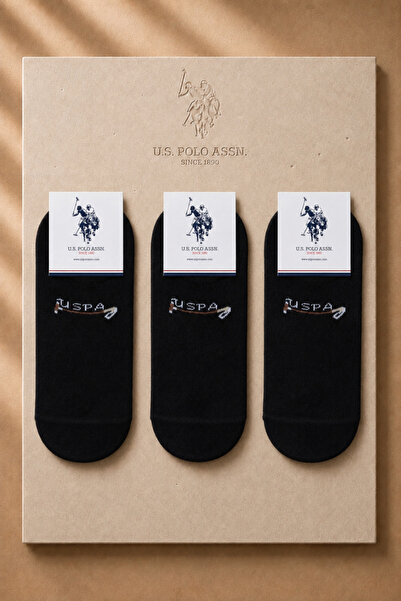 U.S. Polo Assn. 3-Piece Cotton Sneaker Ballerina Socks for Daily Use