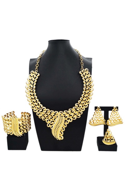 Choice 45cm resizable H00741 Jewelry Set Women Italian Brazilian Gold Plated ...