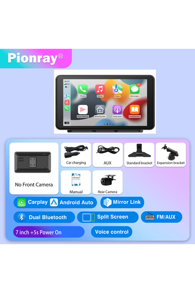 Choice3 7 inch with Rear Cam Pionray 7/10 inches android auto Universal Porta...
