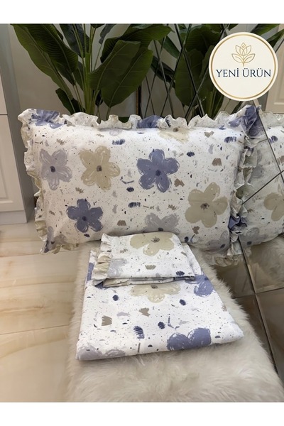 micoton Ruffled Double Bed Sheet Set with Elastic