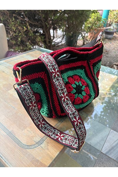 simarikcraft Makrome El Örgüsü Çanta | El Yapımı, Tığ İşi, Boho Tarz Omuz Çan...