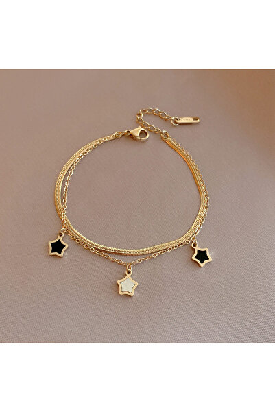 Choice B495 DIEYURO 316L Stainless Steel Multilayer Chain Star Charm Necklace...