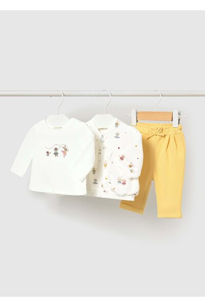 MAYORAL Baby Girl Winter 3-Piece Set Mustard Yellow
