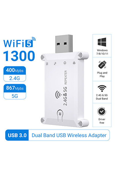 Choice WIFI5 AC1300 WALRAM WIFI5 AC1300 Dual Band 1200M Wireless Signal Ampli...