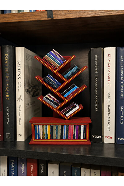 Dekoratif Mini Kitaplık ve 40 Mini Kitap Seti – Türk Edebiyatından Seçili Eserler