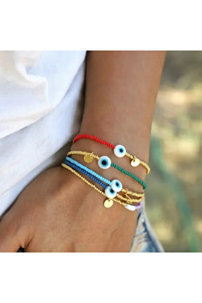 Choice1 Light Blue CCGOOD Evil Eye Protection Bracelet 18K Gold Plated Miyuki...