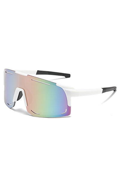 Choice white black Sports Wrap Around Sunglasses For Women Men Large One Piec...